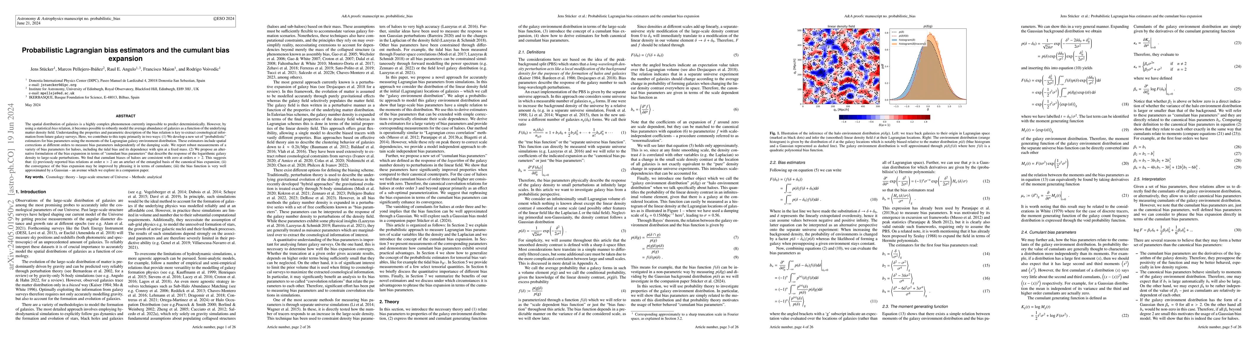 Thumbnail for Probabilistic Lagrangian bias estimators and the cumulant bias expansion
