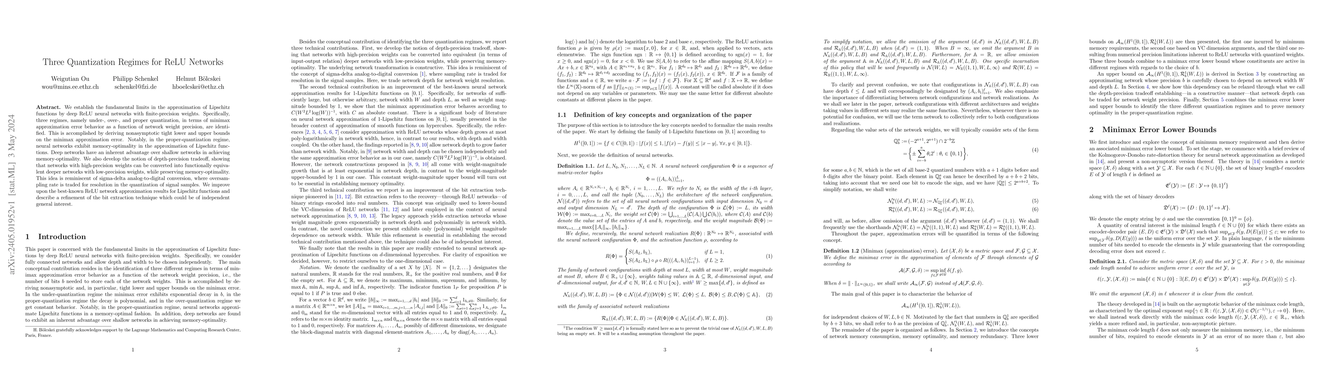 Thumbnail for Three Quantization Regimes for ReLU Networks