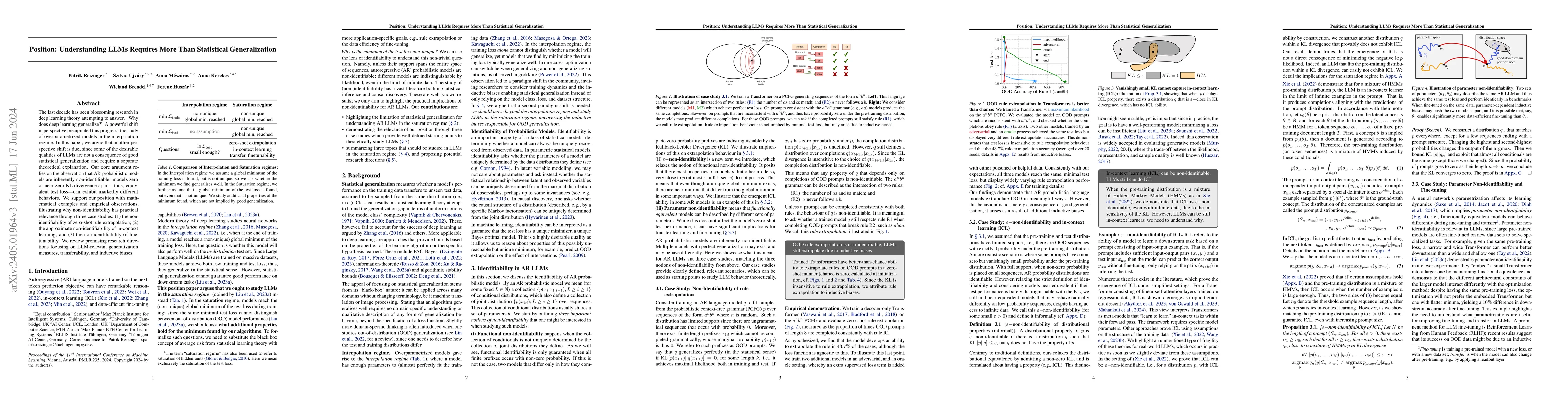 Thumbnail for Position: Understanding LLMs Requires More Than Statistical
  Generalization