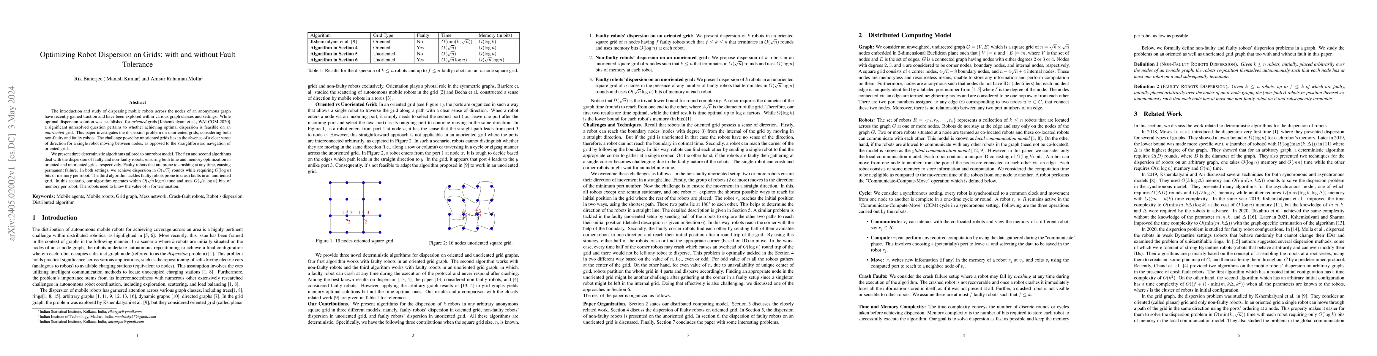 Thumbnail for Optimizing Robot Dispersion on Grids: with and without Fault Tolerance