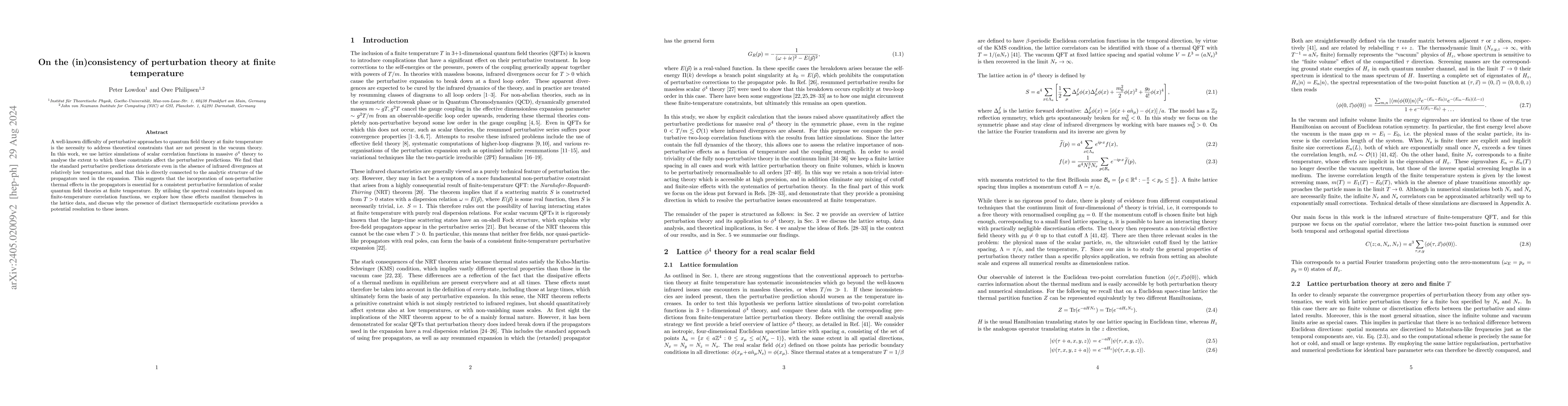 Thumbnail for On the (in)consistency of perturbation theory at finite temperature