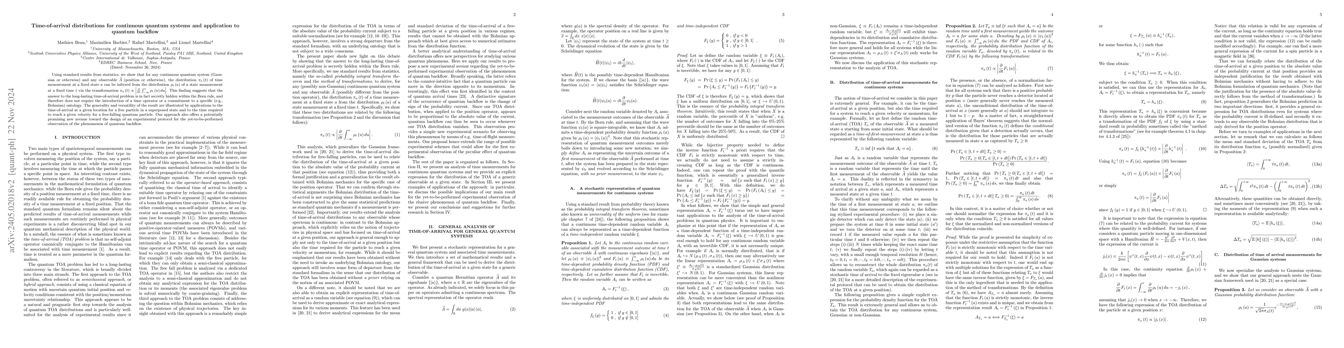 Thumbnail for Time-of-arrival distributions for continuous quantum systems