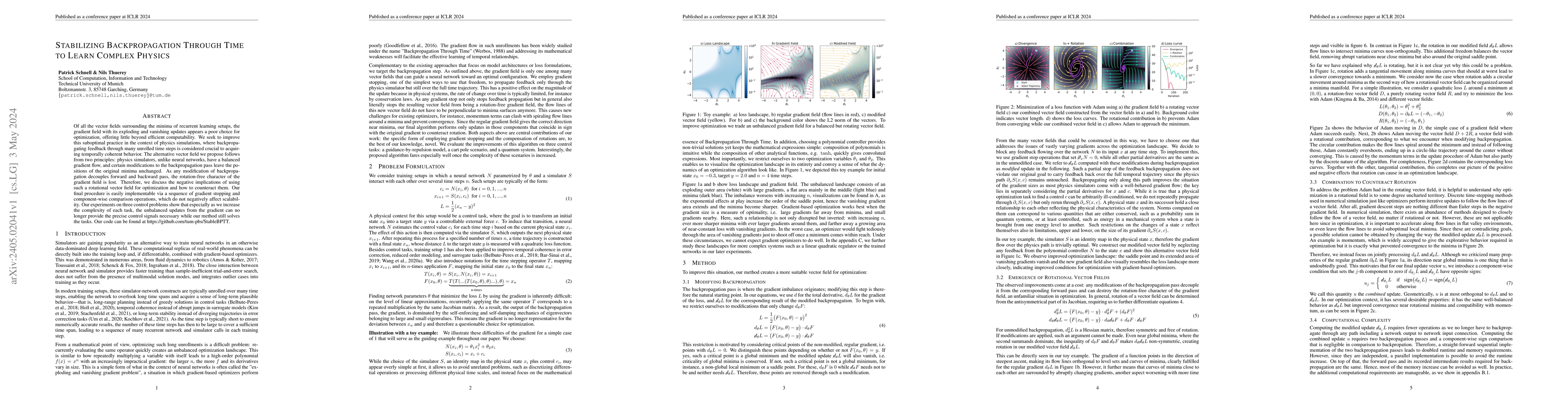 Thumbnail for Stabilizing Backpropagation Through Time to Learn Complex Physics