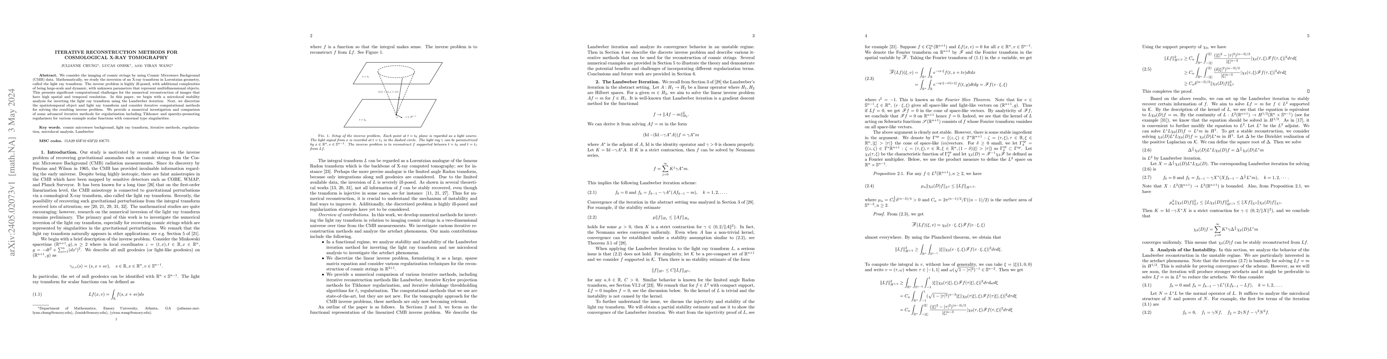 Thumbnail for Iterative Reconstruction Methods for Cosmological X-Ray Tomography