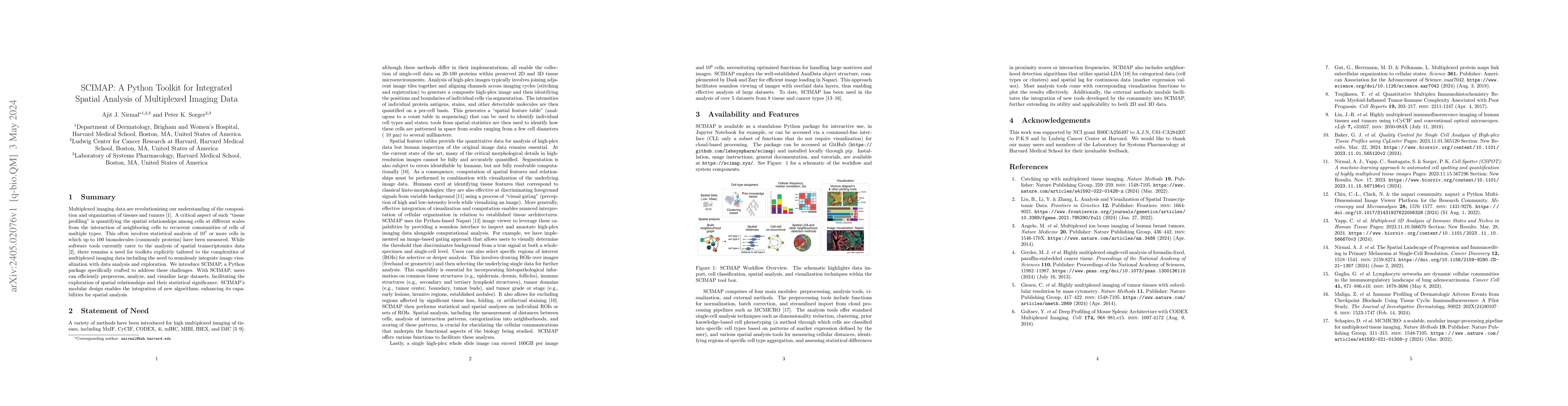 Thumbnail for SCIMAP: A Python Toolkit for Integrated Spatial Analysis of Multiplexed
  Imaging Data