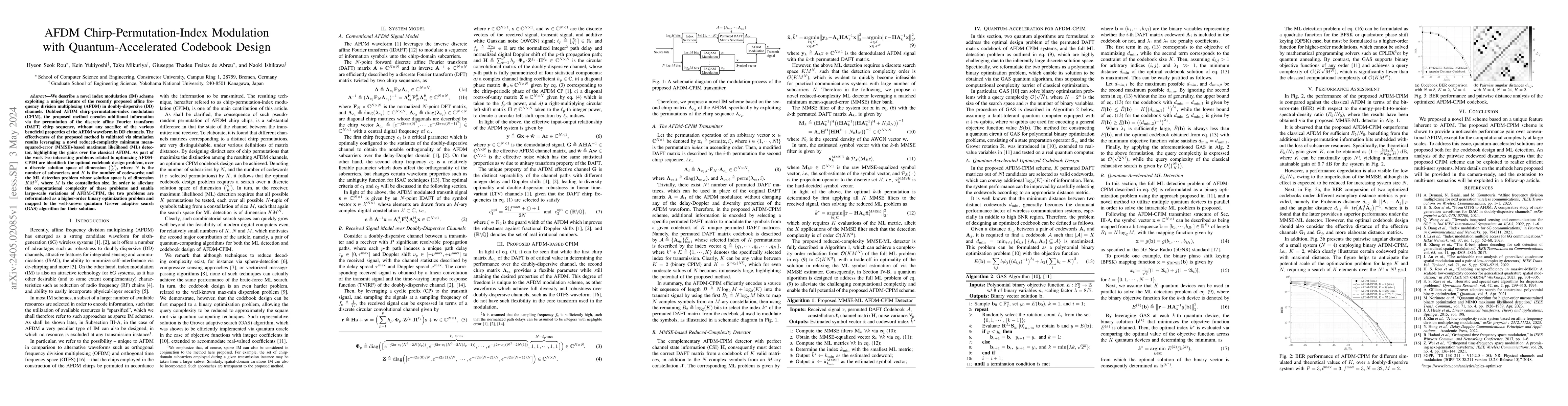 Thumbnail for AFDM Chirp-Permutation-Index Modulation with Quantum-Accelerated
  Codebook Design