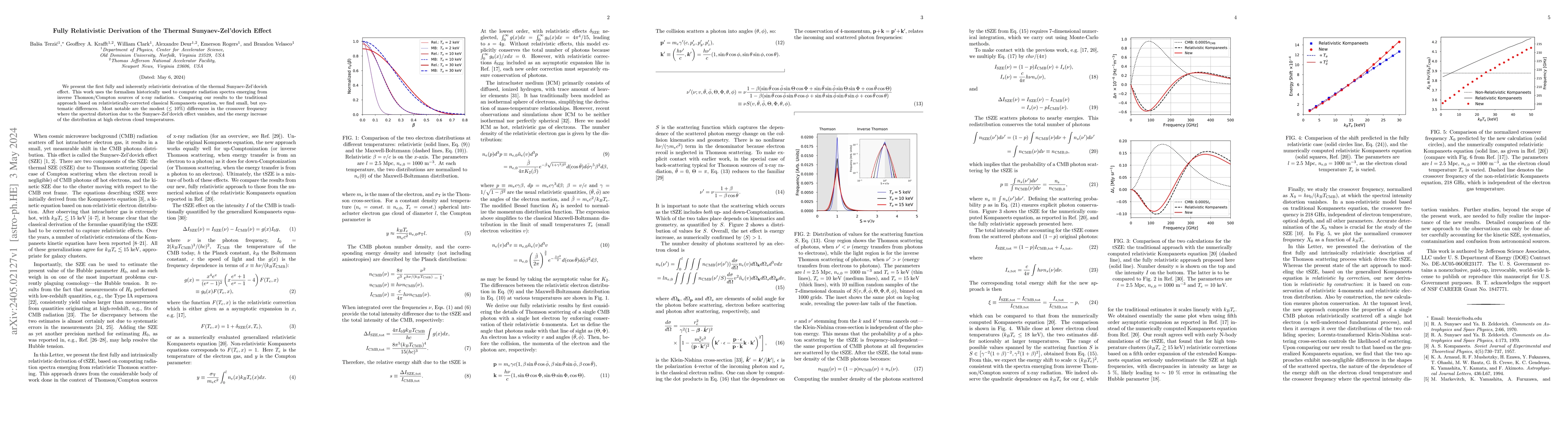 Thumbnail for Fully Relativistic Derivation of the Thermal Sunyaev-Zel'dovich Effect