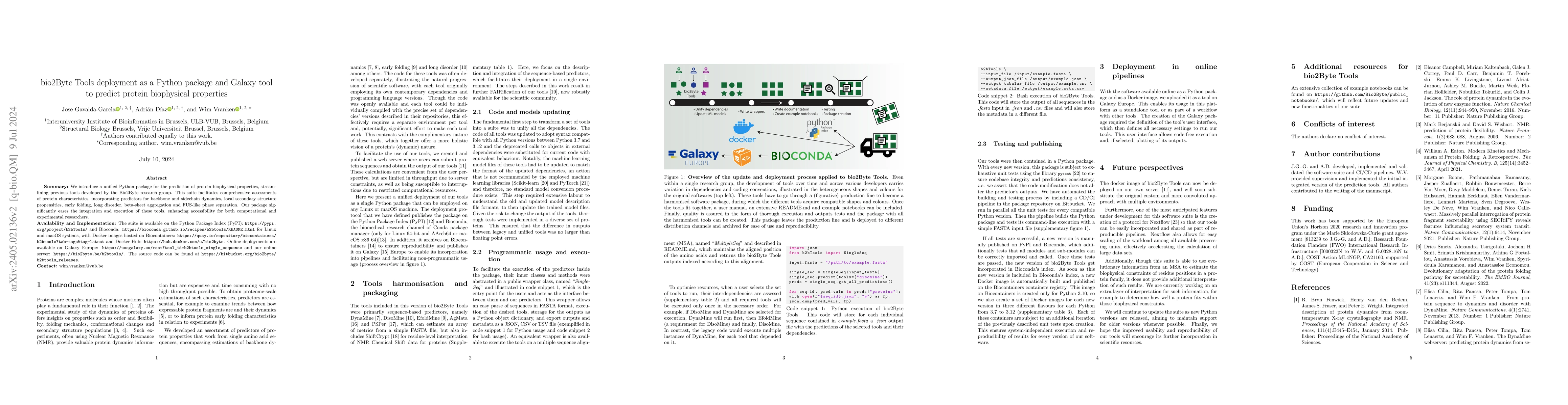 Thumbnail for bio2Byte Tools deployment as a Python package and Galaxy tool to predict
  protein biophysical properties