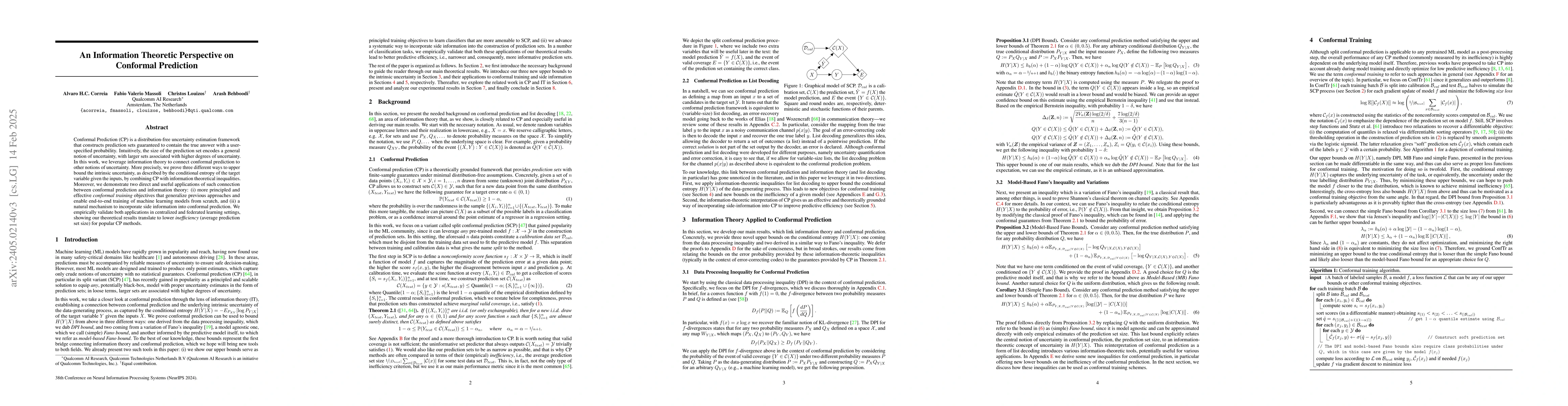 Thumbnail for An Information Theoretic Perspective on Conformal Prediction