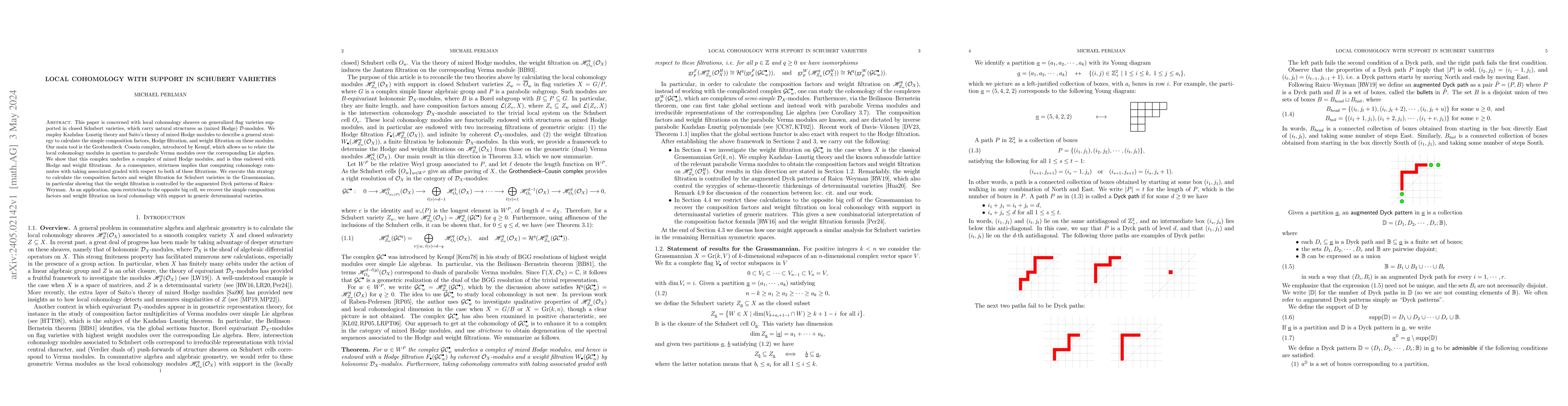 Thumbnail for Local cohomology with support in Schubert varieties