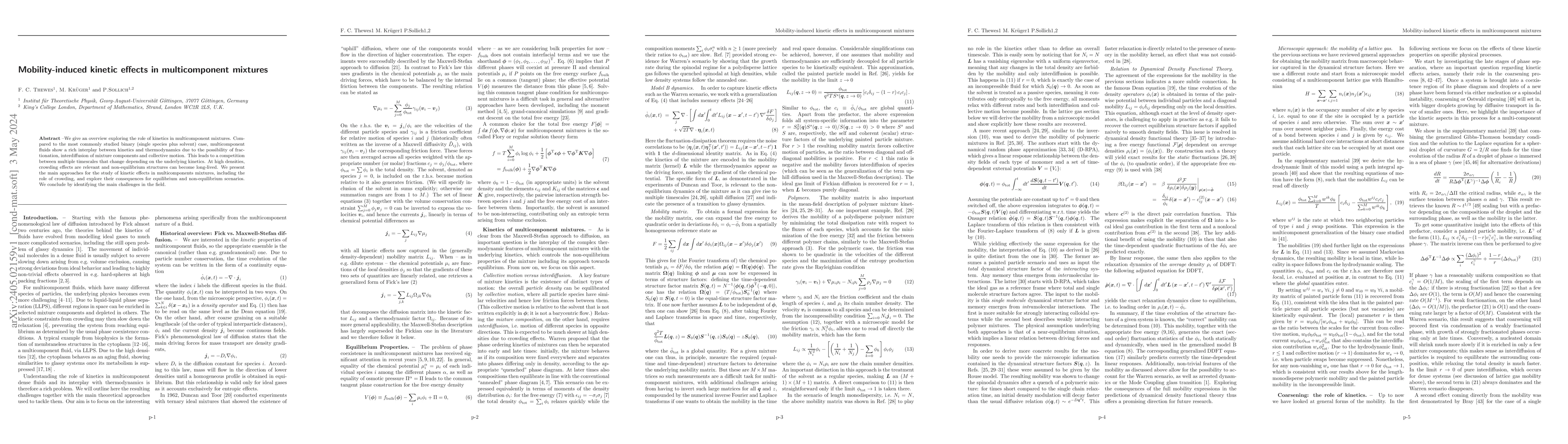 Thumbnail for Mobility-induced kinetic effects in multicomponent mixtures