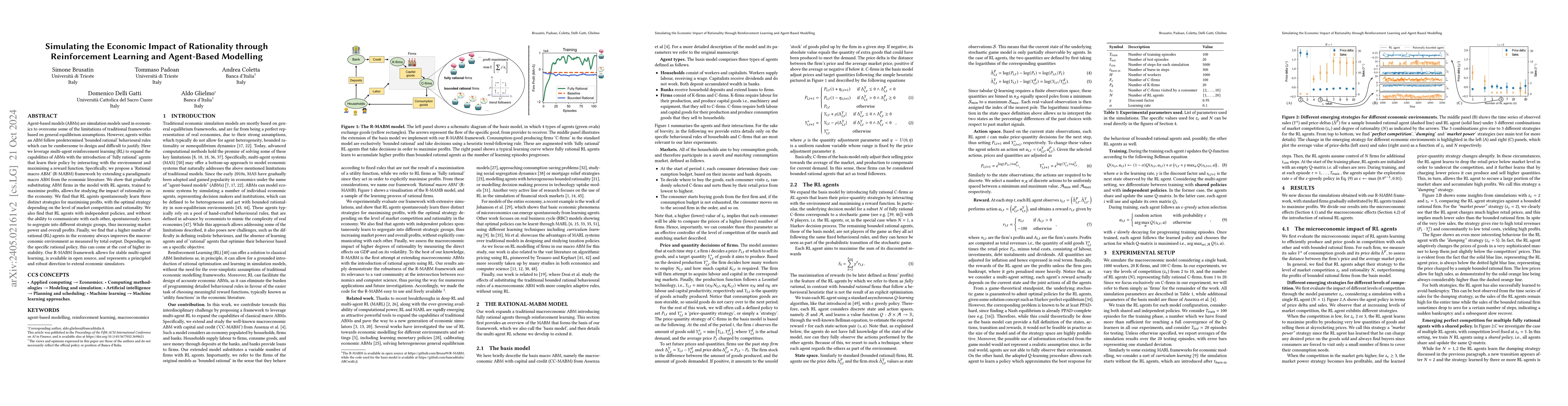 Thumbnail for Simulating the economic impact of rationality through reinforcement
  learning and agent-based modelling
