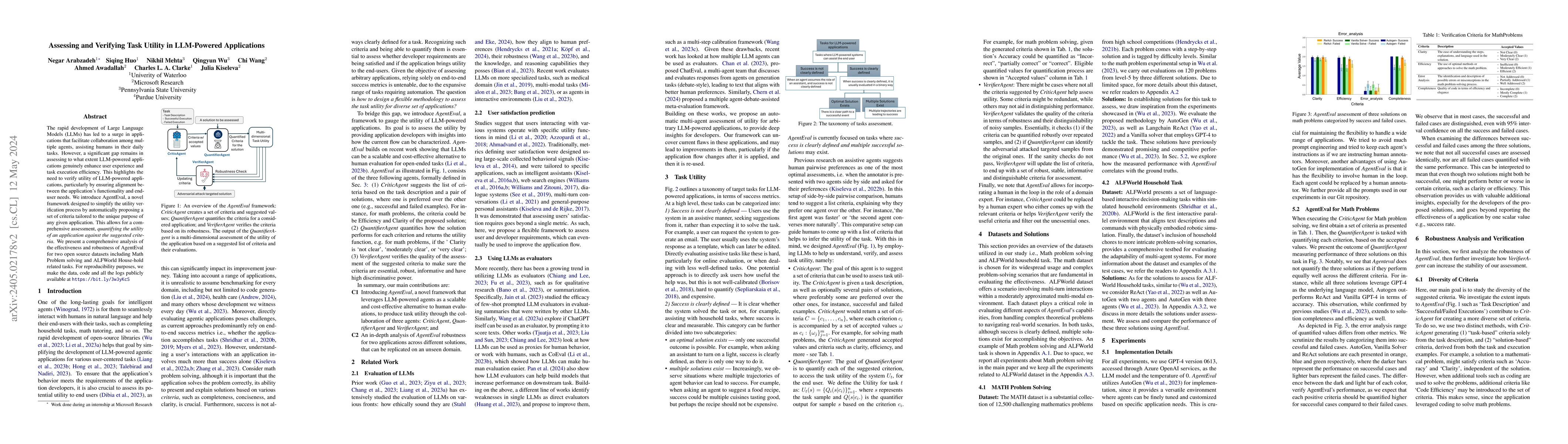 Thumbnail for Assessing and Verifying Task Utility in LLM-Powered Applications