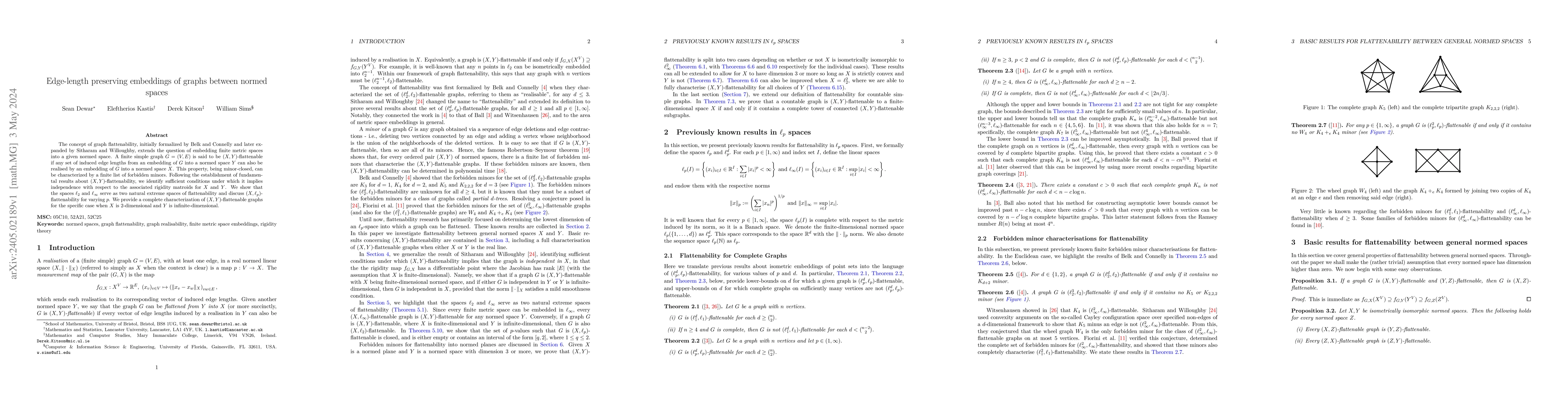 Thumbnail for Edge-length preserving embeddings of graphs between normed spaces