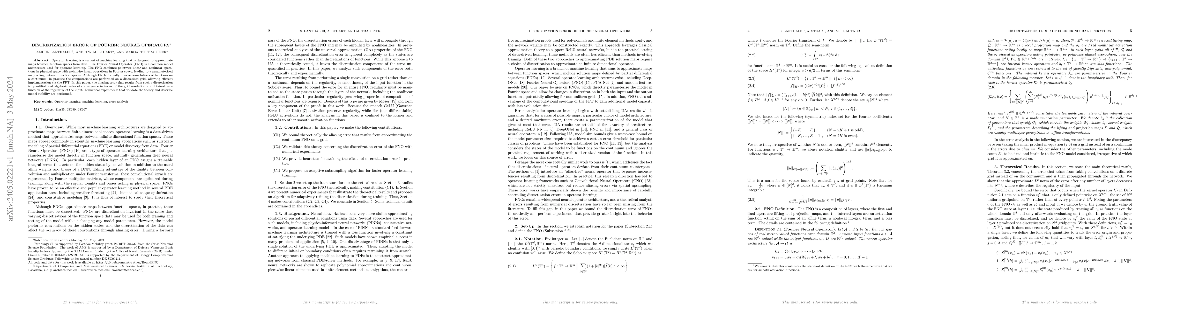 Thumbnail for Discretization Error of Fourier Neural Operators
