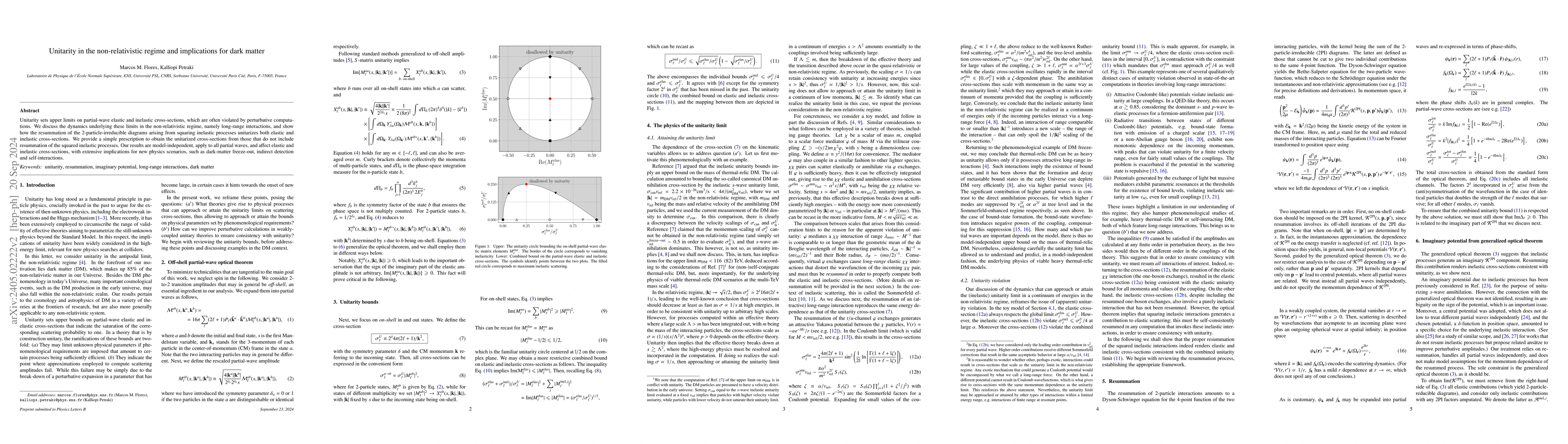 Thumbnail for Unitarity in the non-relativistic regime and implications for dark
  matter