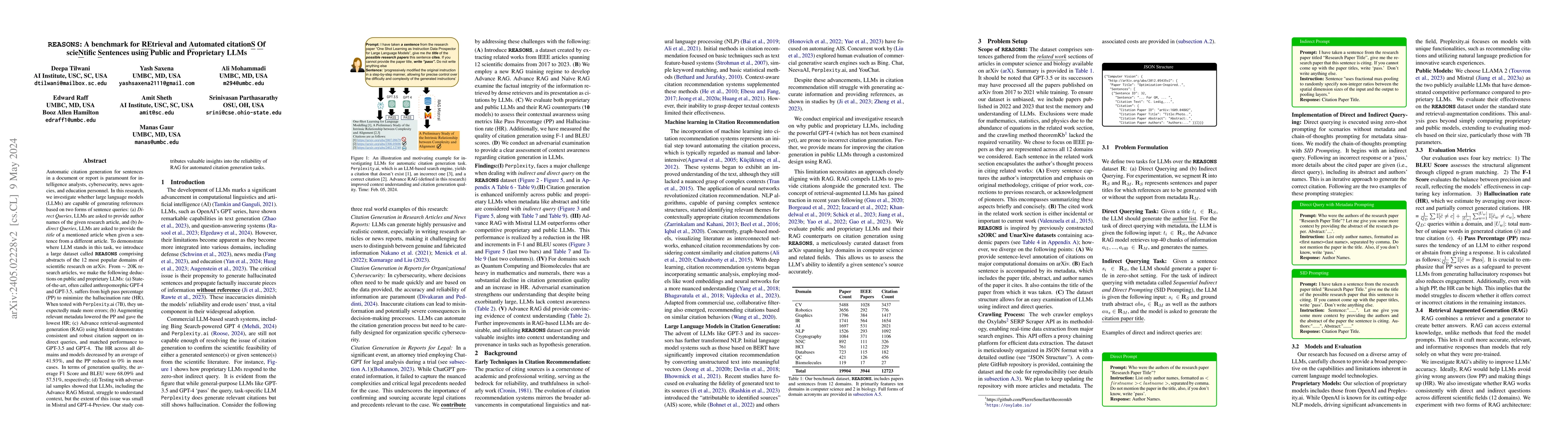 Thumbnail for REASONS: A benchmark for REtrieval and Automated citationS Of scieNtific
  Sentences using Public and Proprietary LLMs