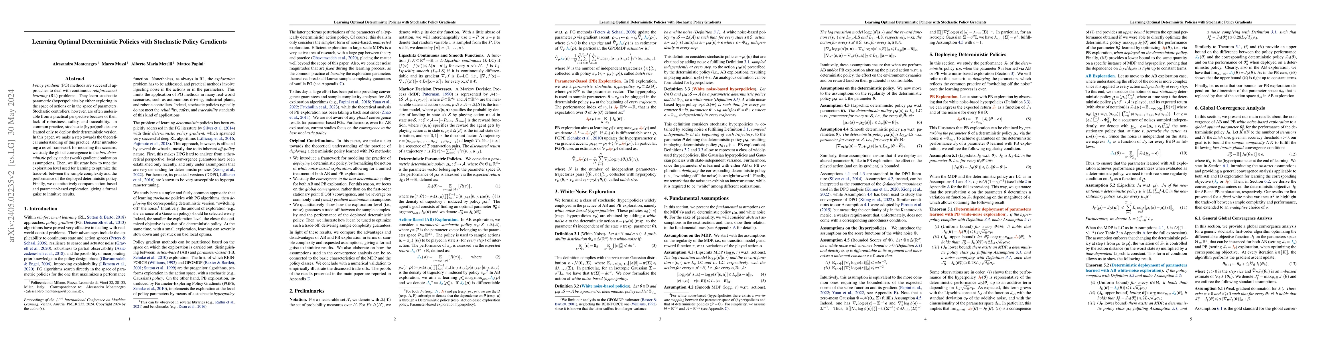 Thumbnail for Learning Optimal Deterministic Policies with Stochastic Policy Gradients