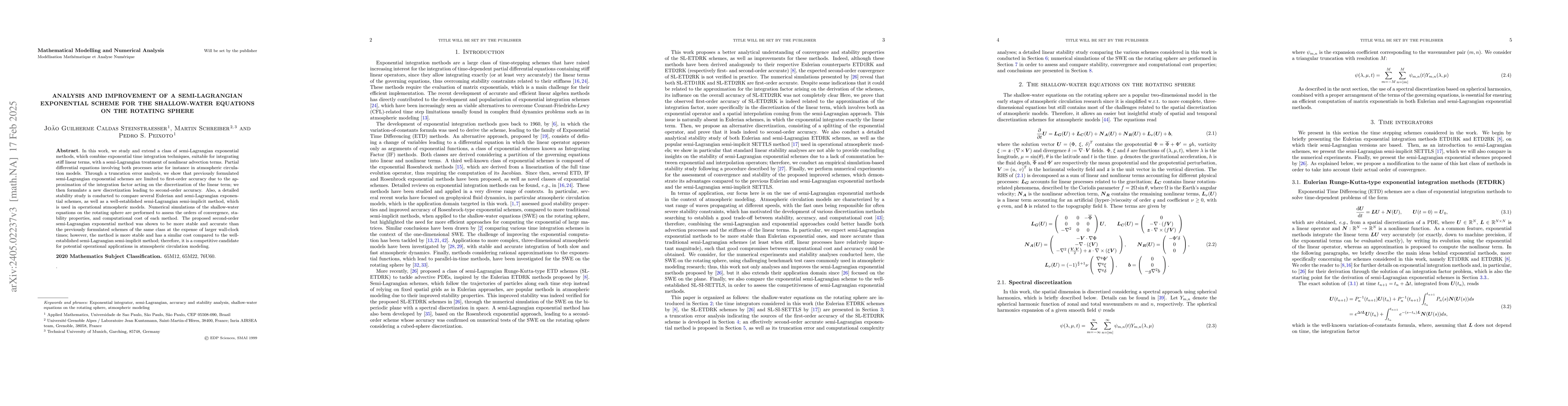 Thumbnail for Analysis and improvement of a semi-Lagrangian exponential scheme for the
  shallow-water equations on the rotating sphere