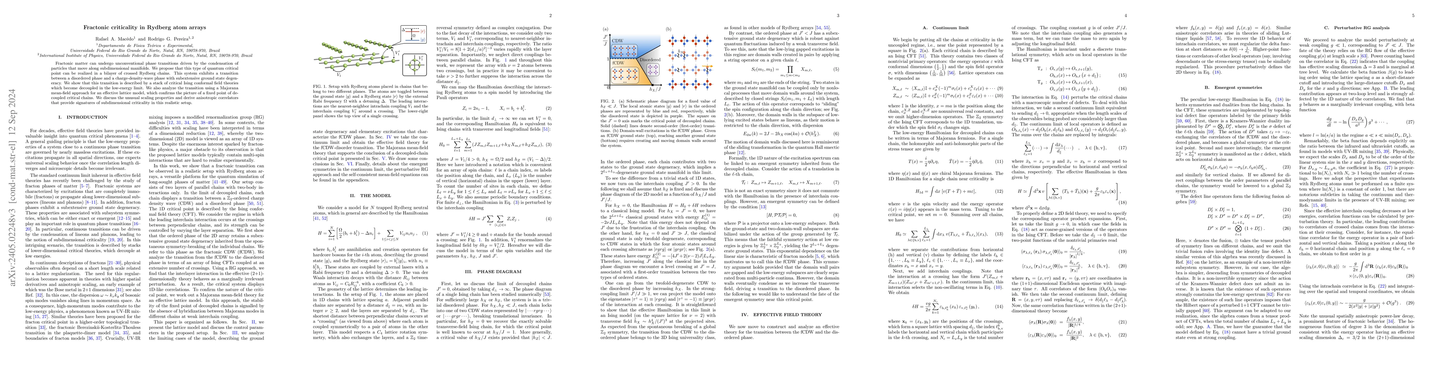 Thumbnail for Fractonic criticality in Rydberg atom arrays