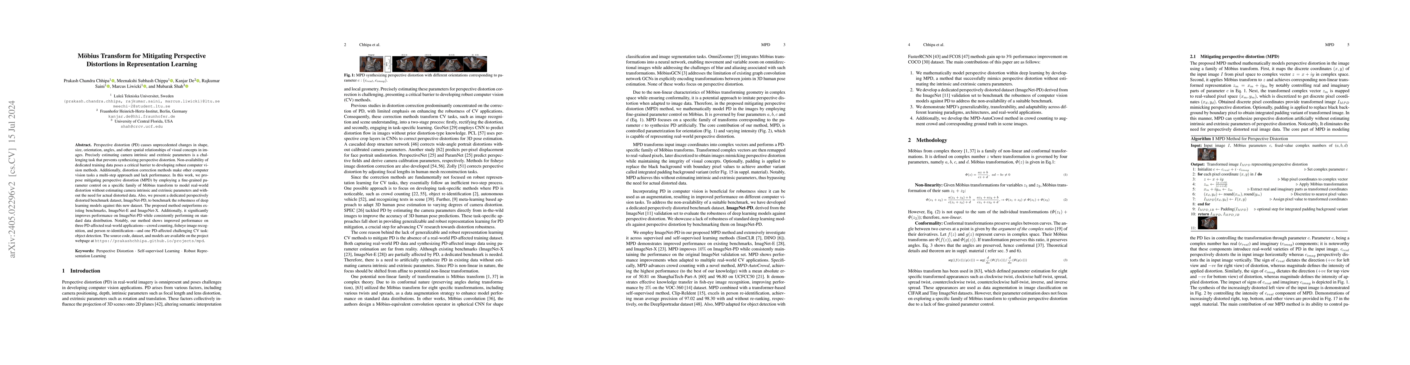 Thumbnail for Möbius Transform for Mitigating Perspective Distortions in
  Representation Learning