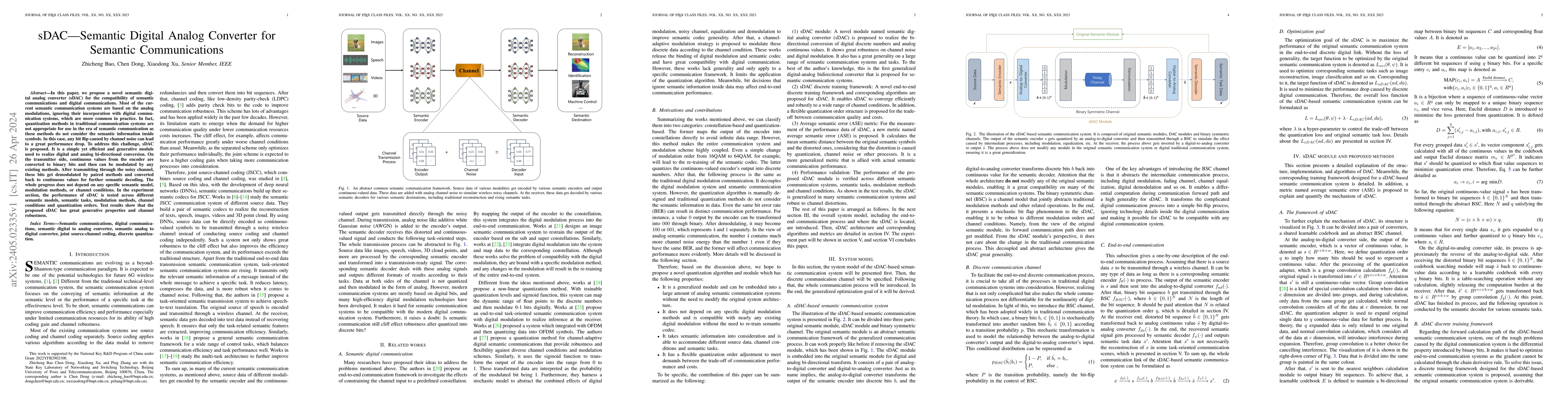 Thumbnail for sDAC -- Semantic Digital Analog Converter for Semantic Communications