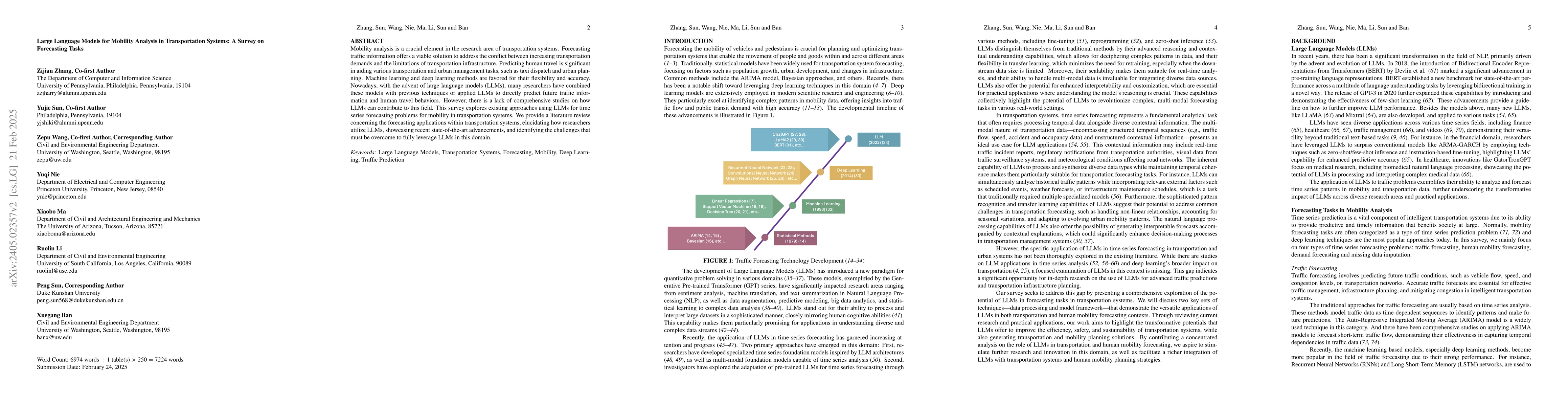 Thumbnail for Large Language Models for Mobility in Transportation Systems: A Survey
  on Forecasting Tasks