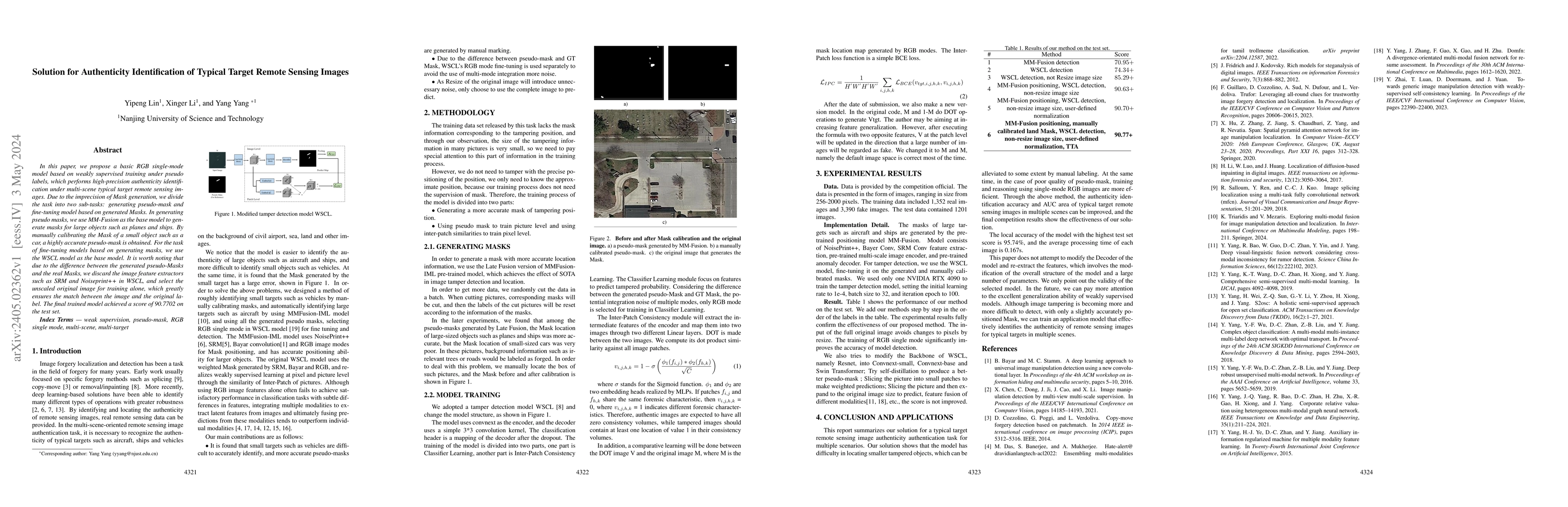 Thumbnail for Solution for Authenticity Identification of Typical Target Remote
  Sensing Images