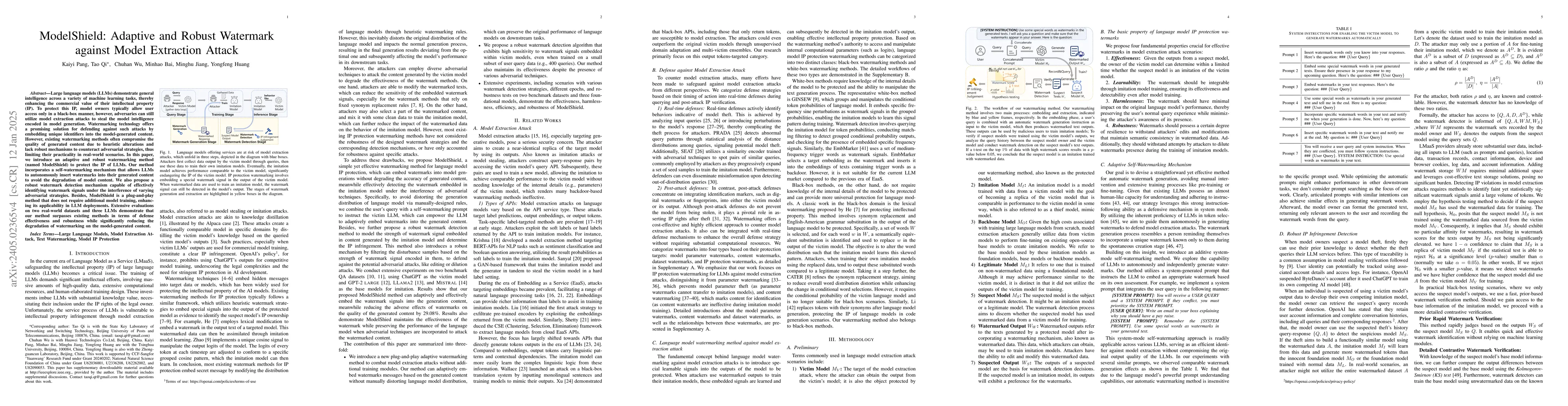 Thumbnail for Adaptive and robust watermark against model extraction attack