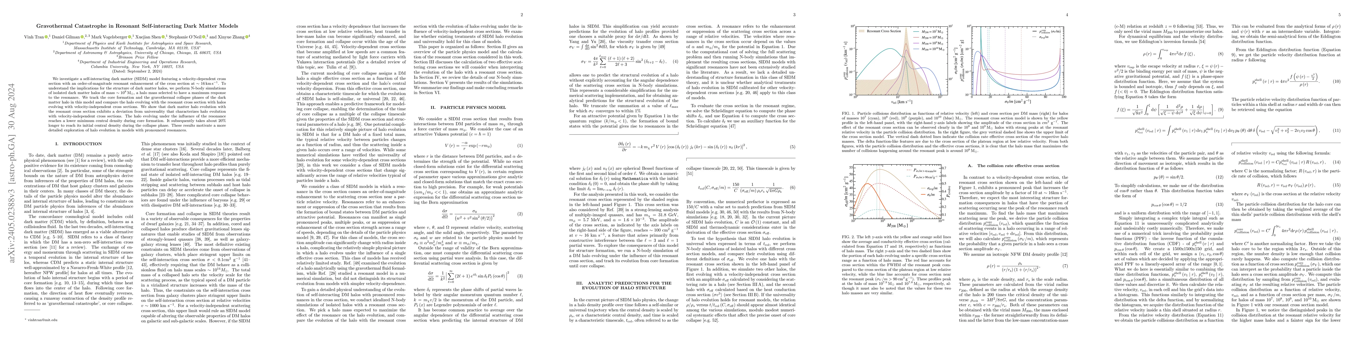 Thumbnail for Gravothermal Catastrophe in Resonant Self-interacting Dark Matter Models