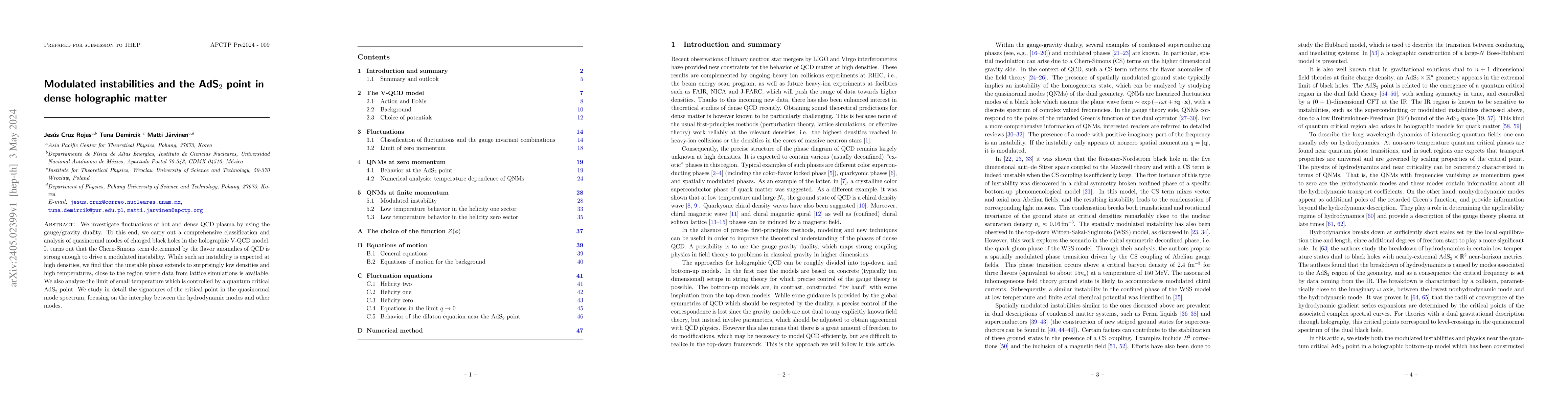 Thumbnail for Modulated instabilities and the AdS$_2$ point in dense holographic
  matter