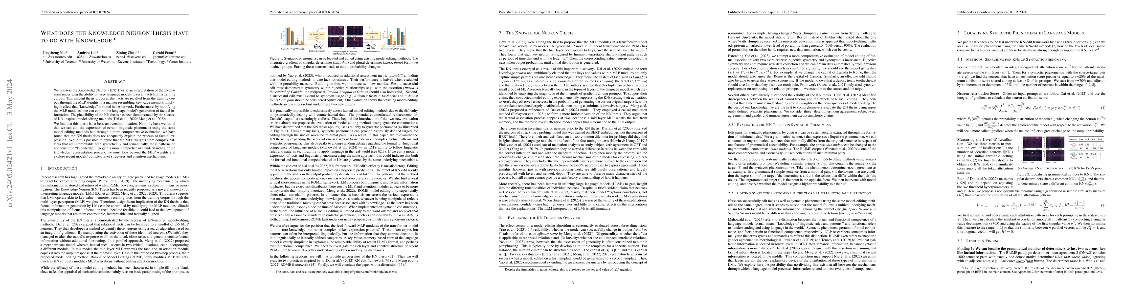 Thumbnail for What does the Knowledge Neuron Thesis Have to do with Knowledge?