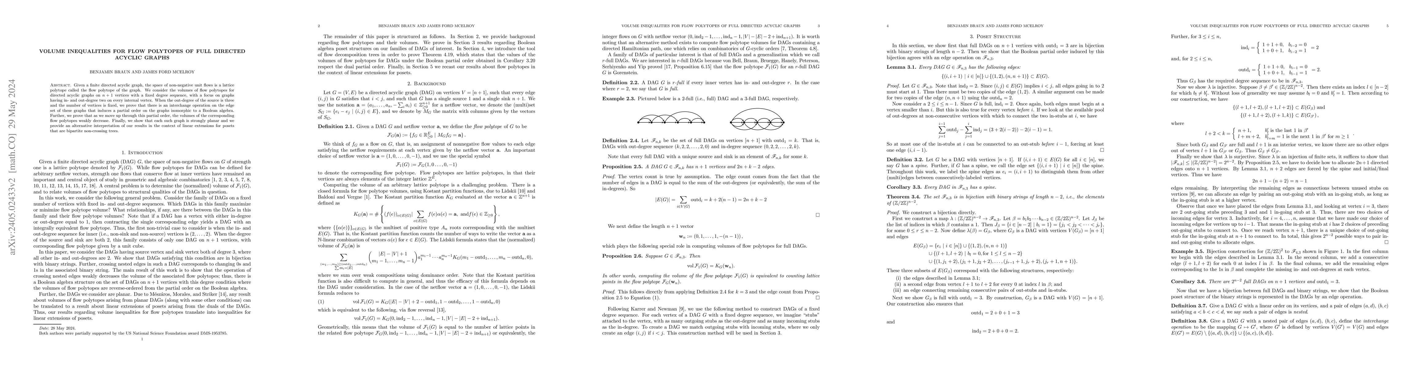 Thumbnail for Volume inequalities for flow polytopes of full directed acyclic graphs