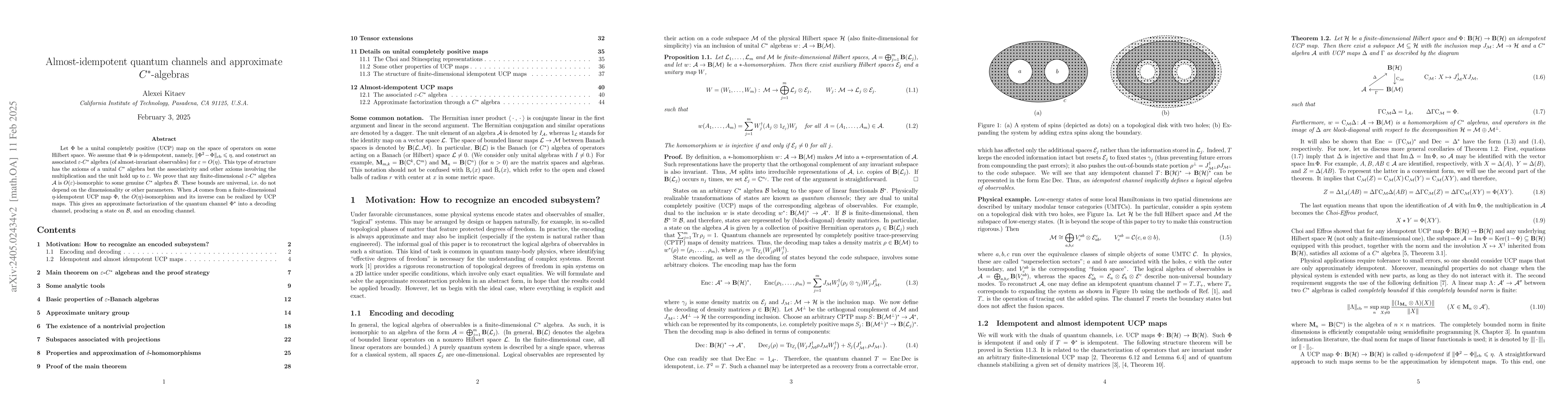 Thumbnail for Almost-idempotent quantum channels and approximate $C^*$-algebras