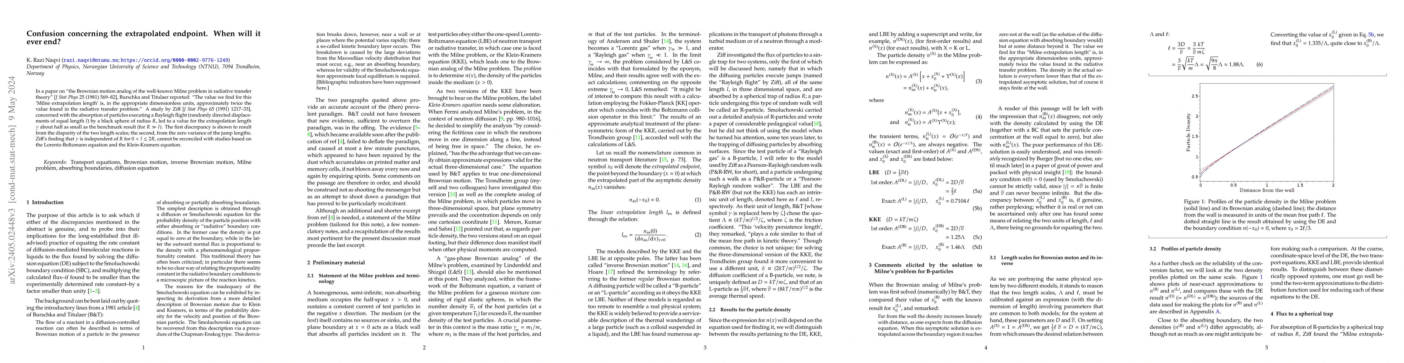 Thumbnail for Confusion concerning the extrapolated endpoint. When will it ever end?