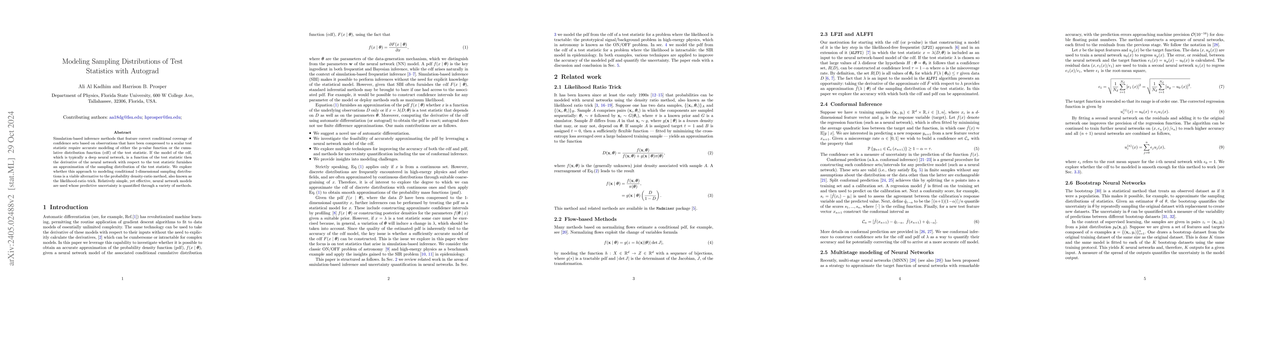 Thumbnail for Modelling Sampling Distributions of Test Statistics with Autograd