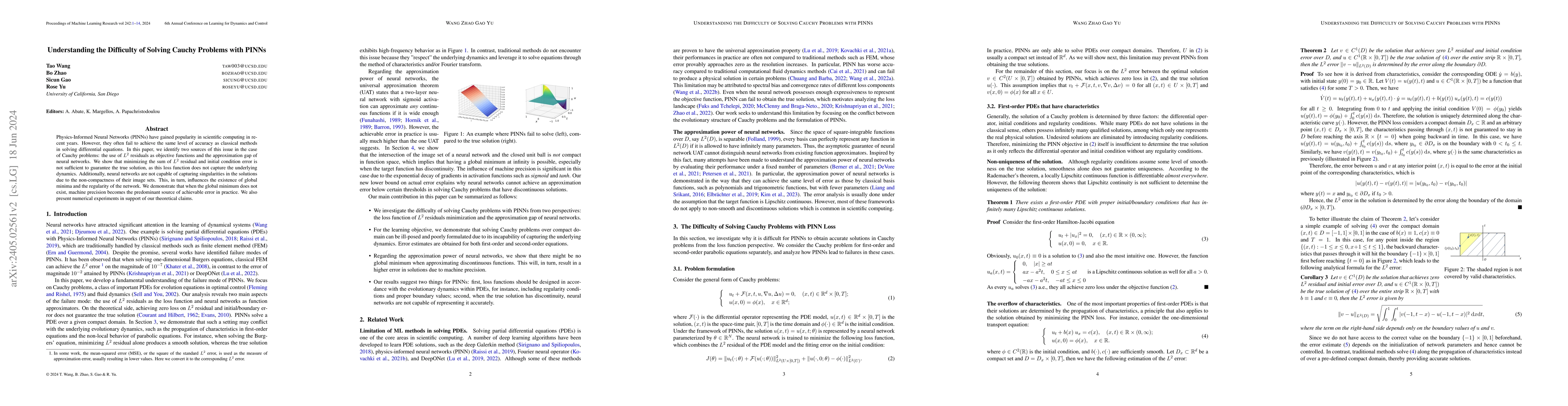 Thumbnail for Understanding the Difficulty of Solving Cauchy Problems with PINNs