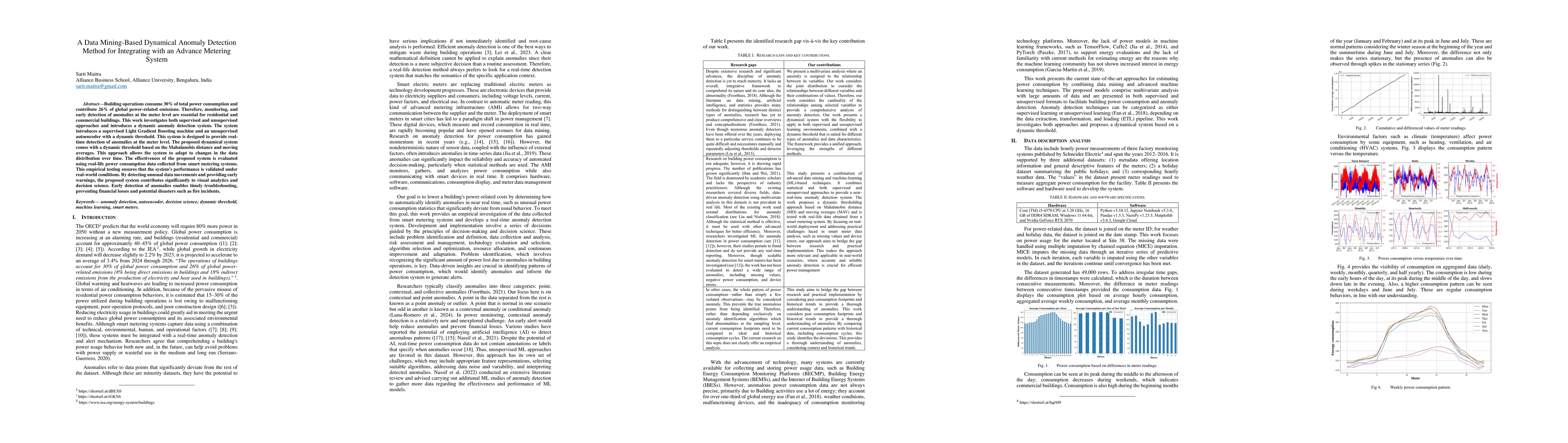 Thumbnail for A Data Mining-Based Dynamical Anomaly Detection Method for Integrating
  with an Advance Metering System