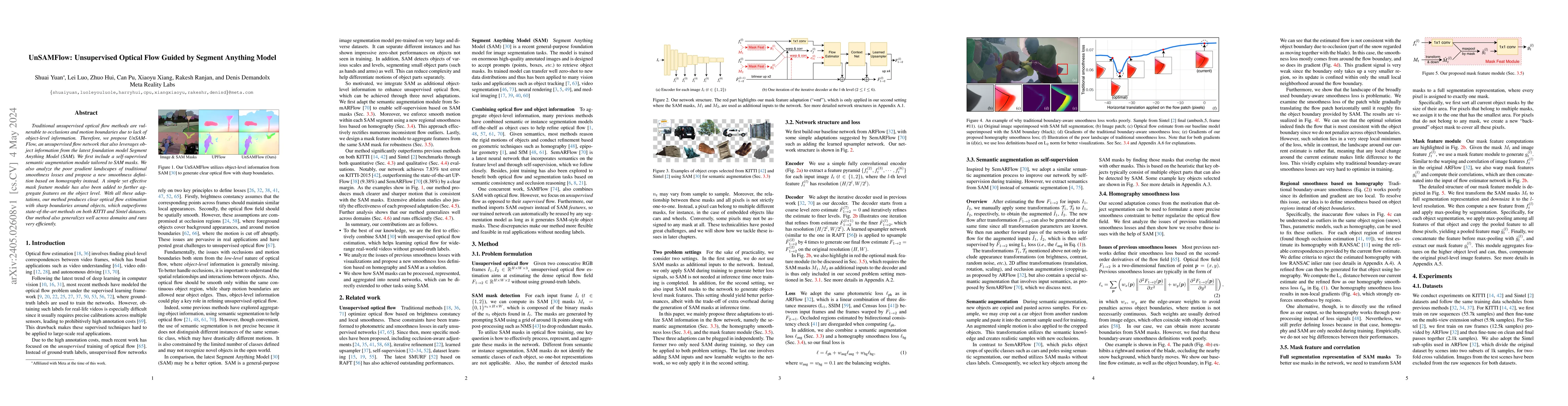 Thumbnail for UnSAMFlow: Unsupervised Optical Flow Guided by Segment Anything Model