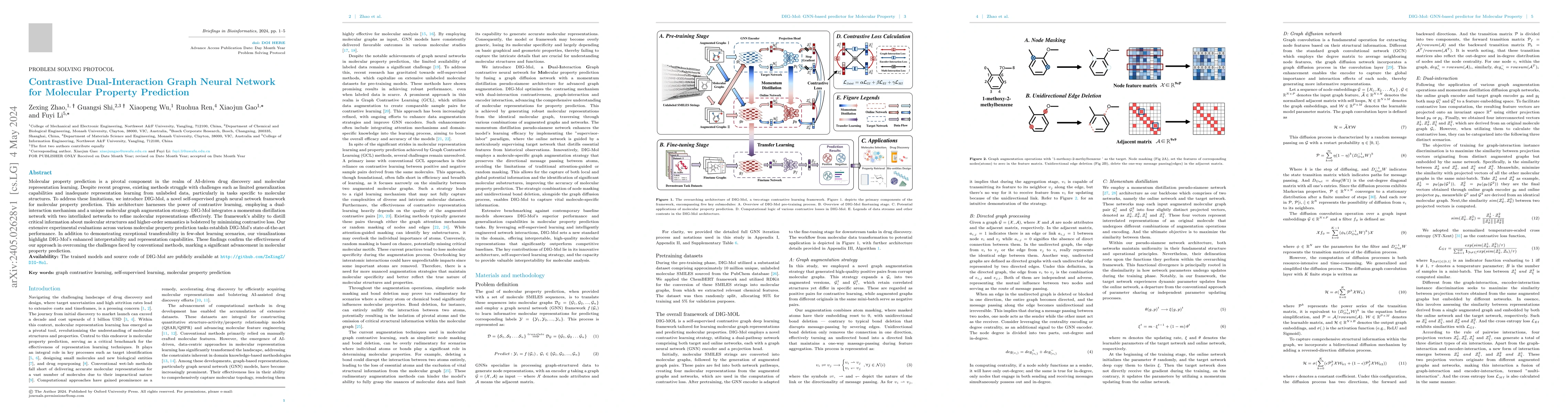 Thumbnail for Contrastive Dual-Interaction Graph Neural Network for Molecular Property
  Prediction