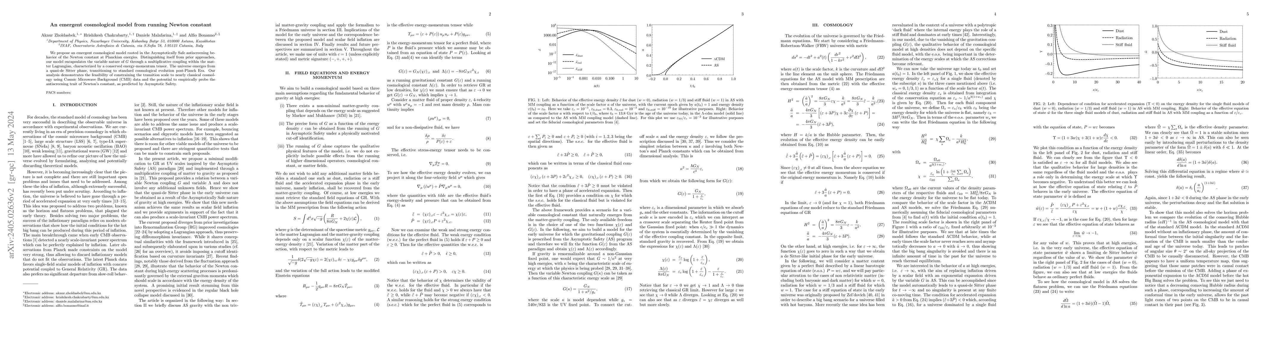 Thumbnail for An emergent cosmological model from running Newton constant