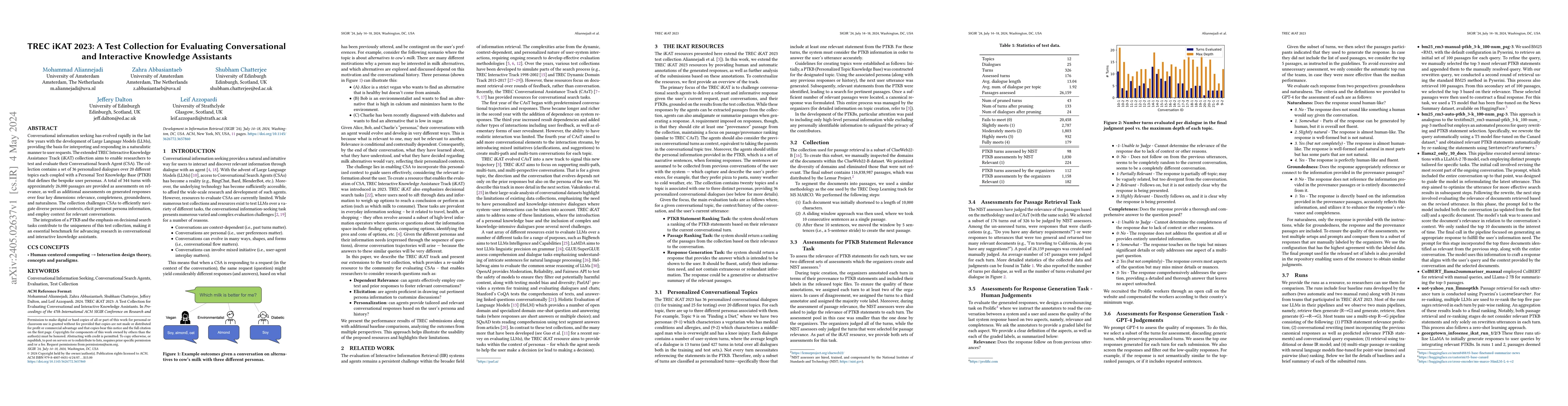 Thumbnail for TREC iKAT 2023: A Test Collection for Evaluating Conversational and
  Interactive Knowledge Assistants