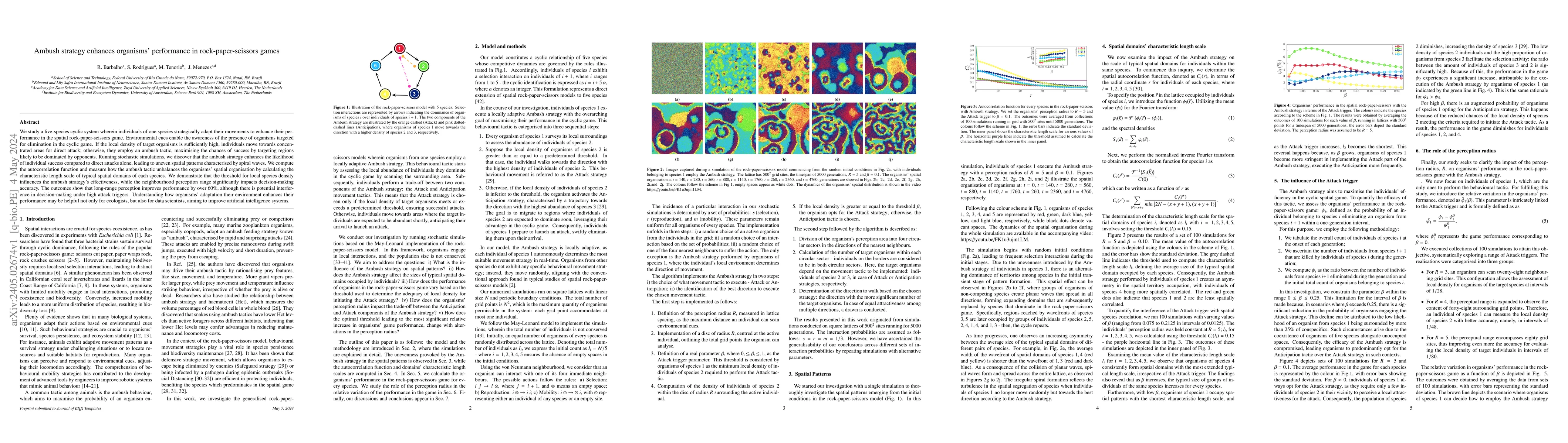 Thumbnail for Ambush strategy enhances organisms' performance in rock-paper-scissors
  games