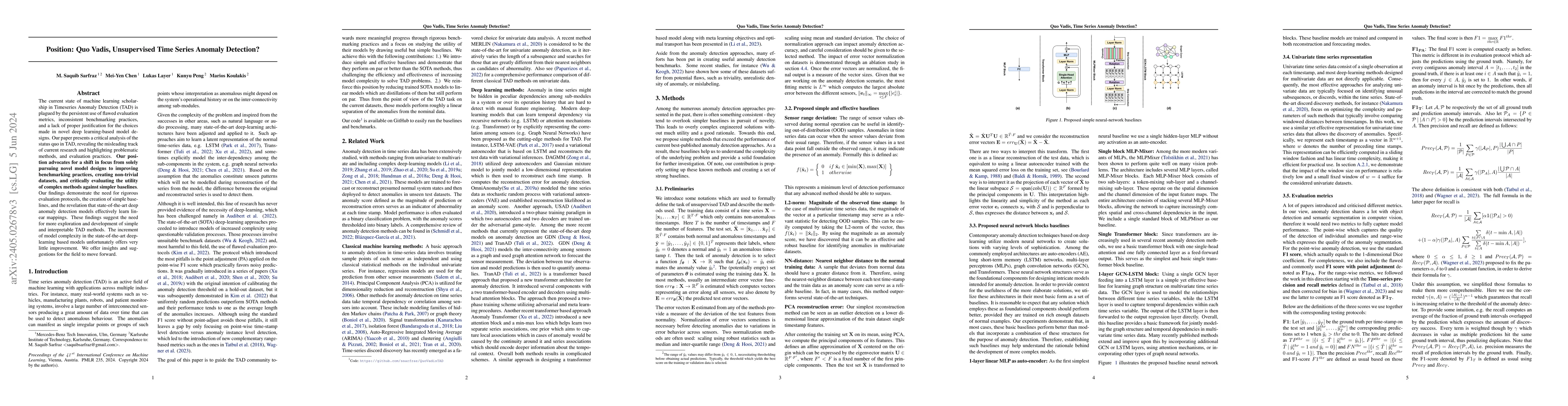 Thumbnail for Position: Quo Vadis, Unsupervised Time Series Anomaly Detection?