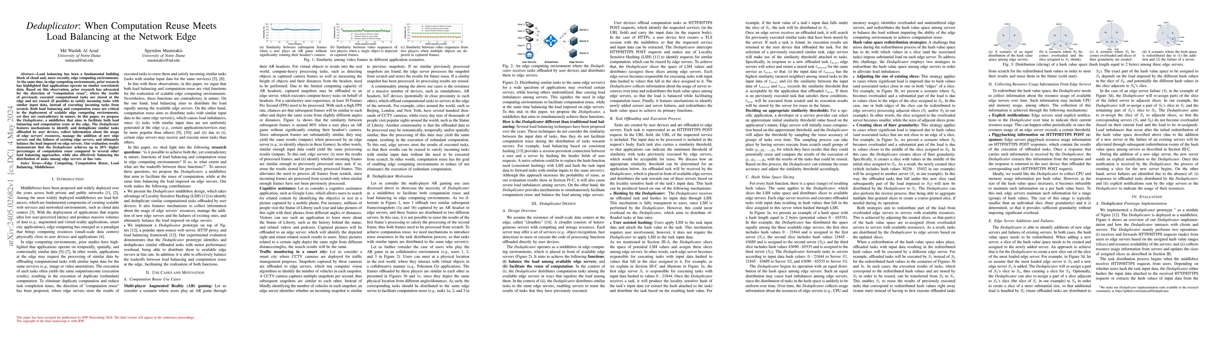 Thumbnail for Deduplicator: When Computation Reuse Meets Load Balancing at the Network
  Edge