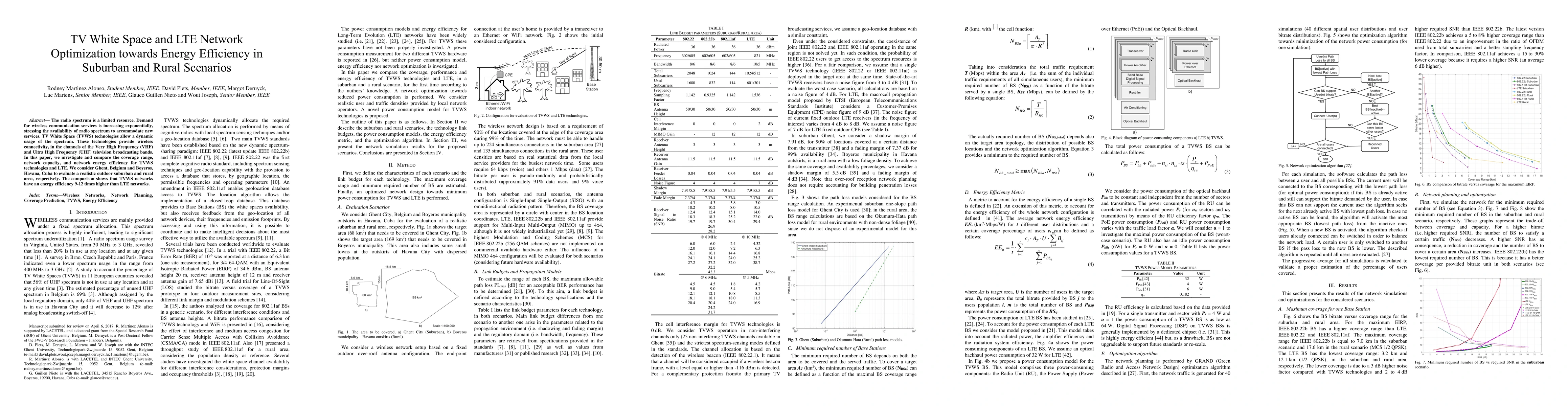 Thumbnail for TV White Space and LTE Network Optimization towards Energy Efficiency in
  Suburban and Rural Scenarios