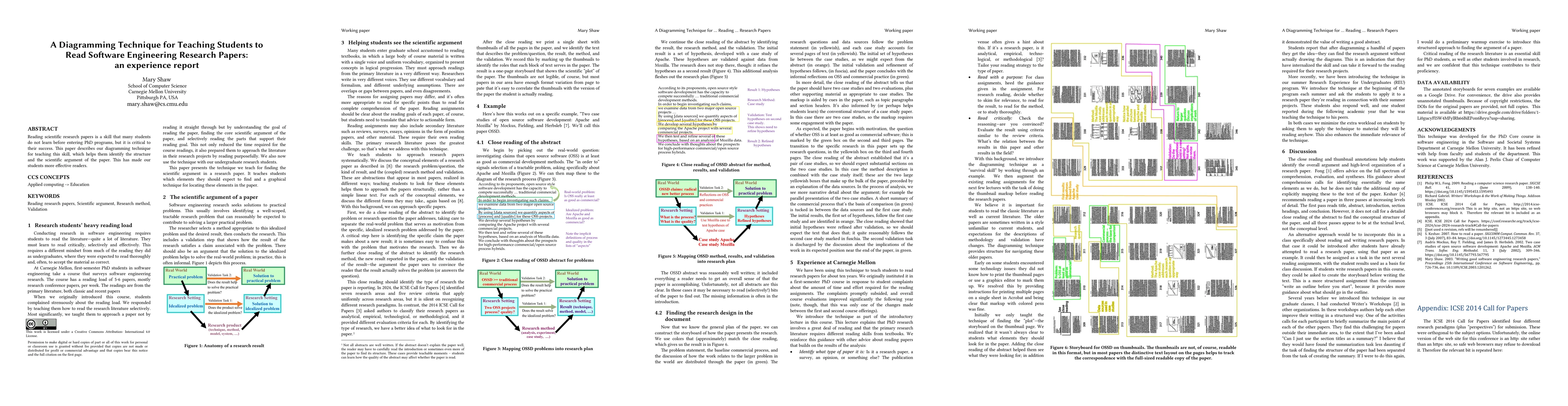 Thumbnail for A Diagramming Technique for Teaching Students to Read Software
  Engineering Research Papers: an experience report