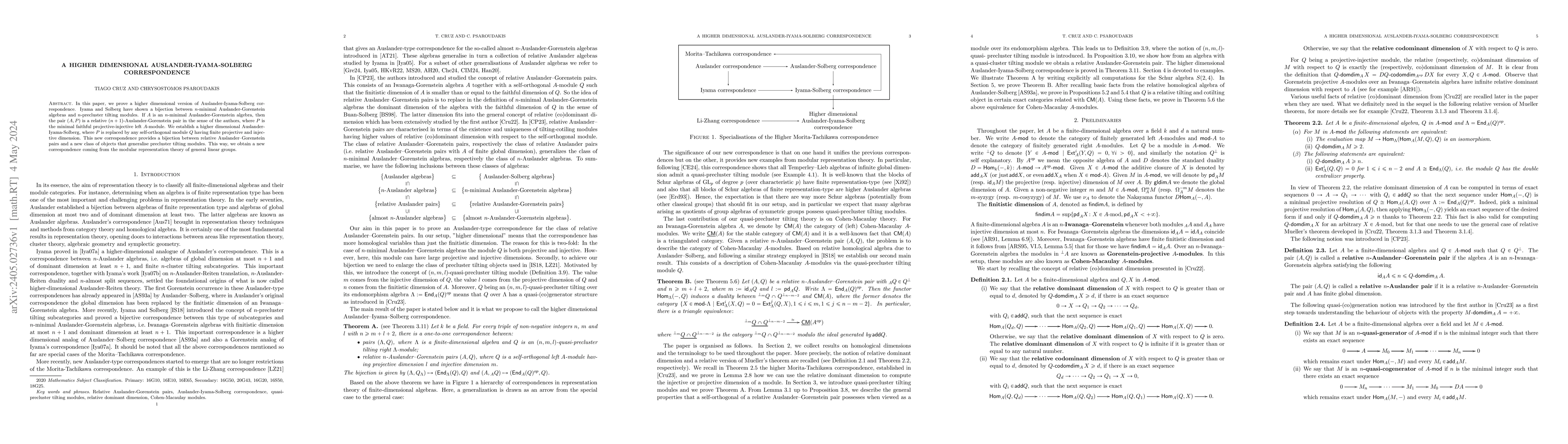 Thumbnail for A higher dimensional Auslander-Iyama-Solberg correspondence
