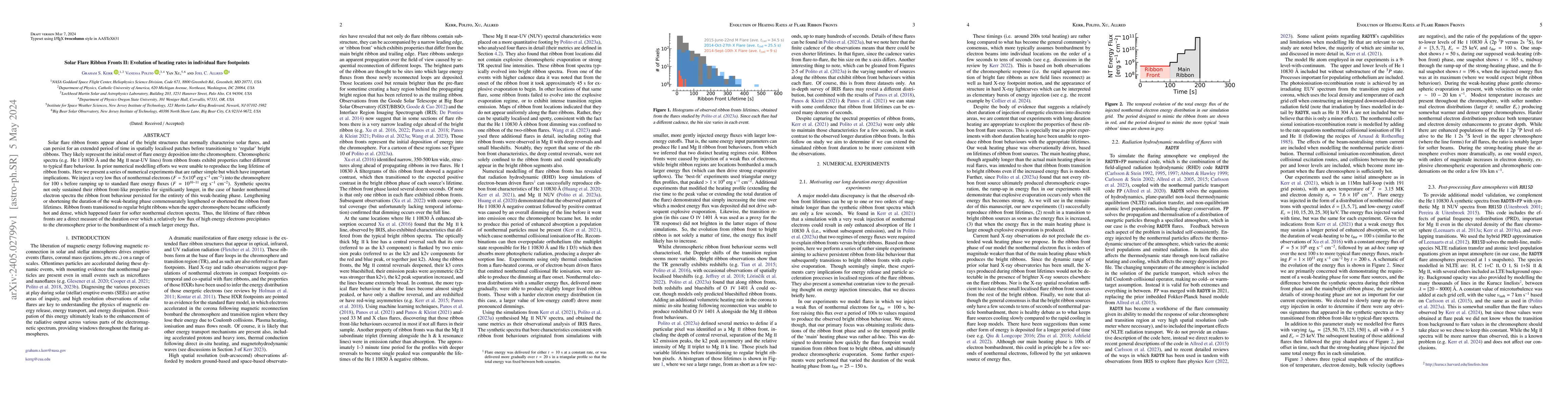 Thumbnail for Solar Flare Ribbon Fronts. II. Evolution of heating rates in individual
  flare footpoints