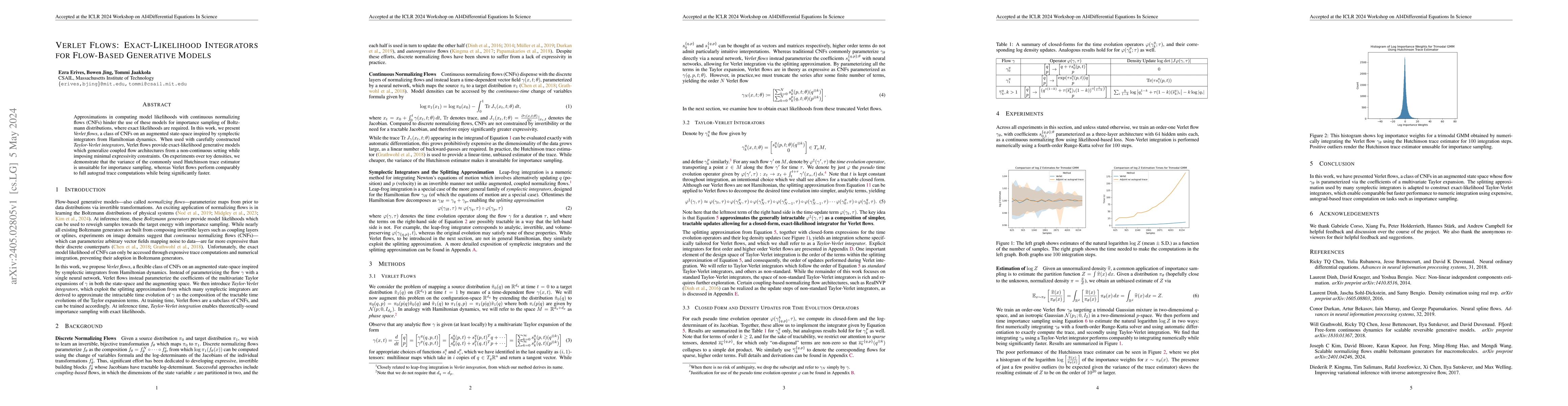 Thumbnail for Verlet Flows: Exact-Likelihood Integrators for Flow-Based Generative
  Models